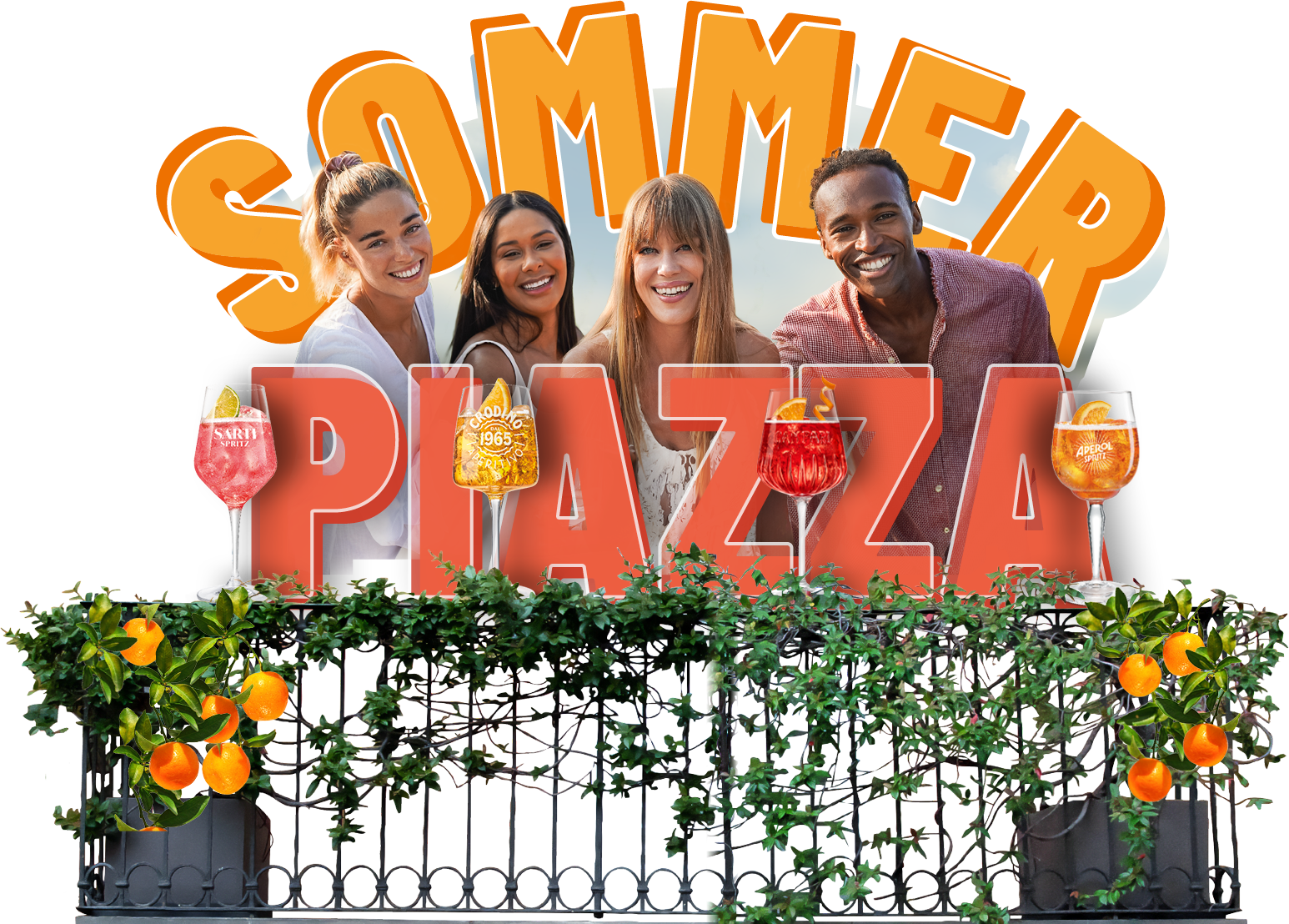 Sommer Piazza Balkon